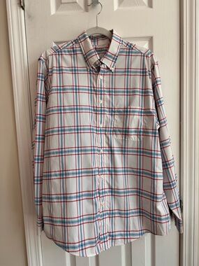 BROOKS BROTHERS Plaid Men's Button Down Shirt Size Large
